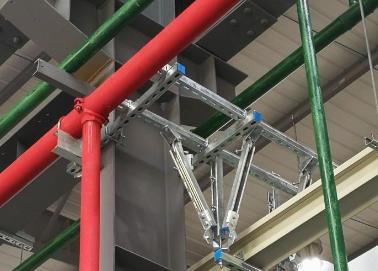 萨嘎该抗震支架的整体式支吊架结构协调性好
